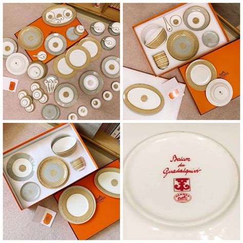 hermes coaster set|hermes dinnerware sets.